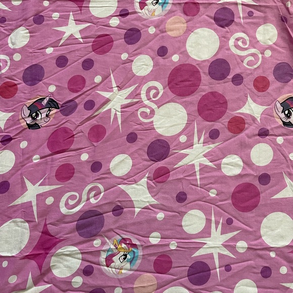 My Little Pony Twilight & Princess Celestia purple twin size flat bed sheet guc - Picture 1 of 6